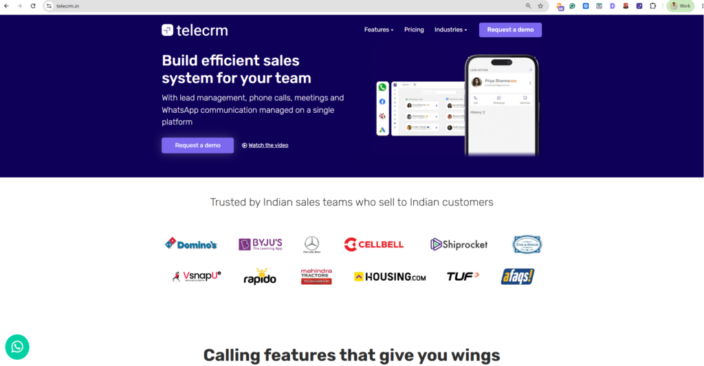 telecrm homepage