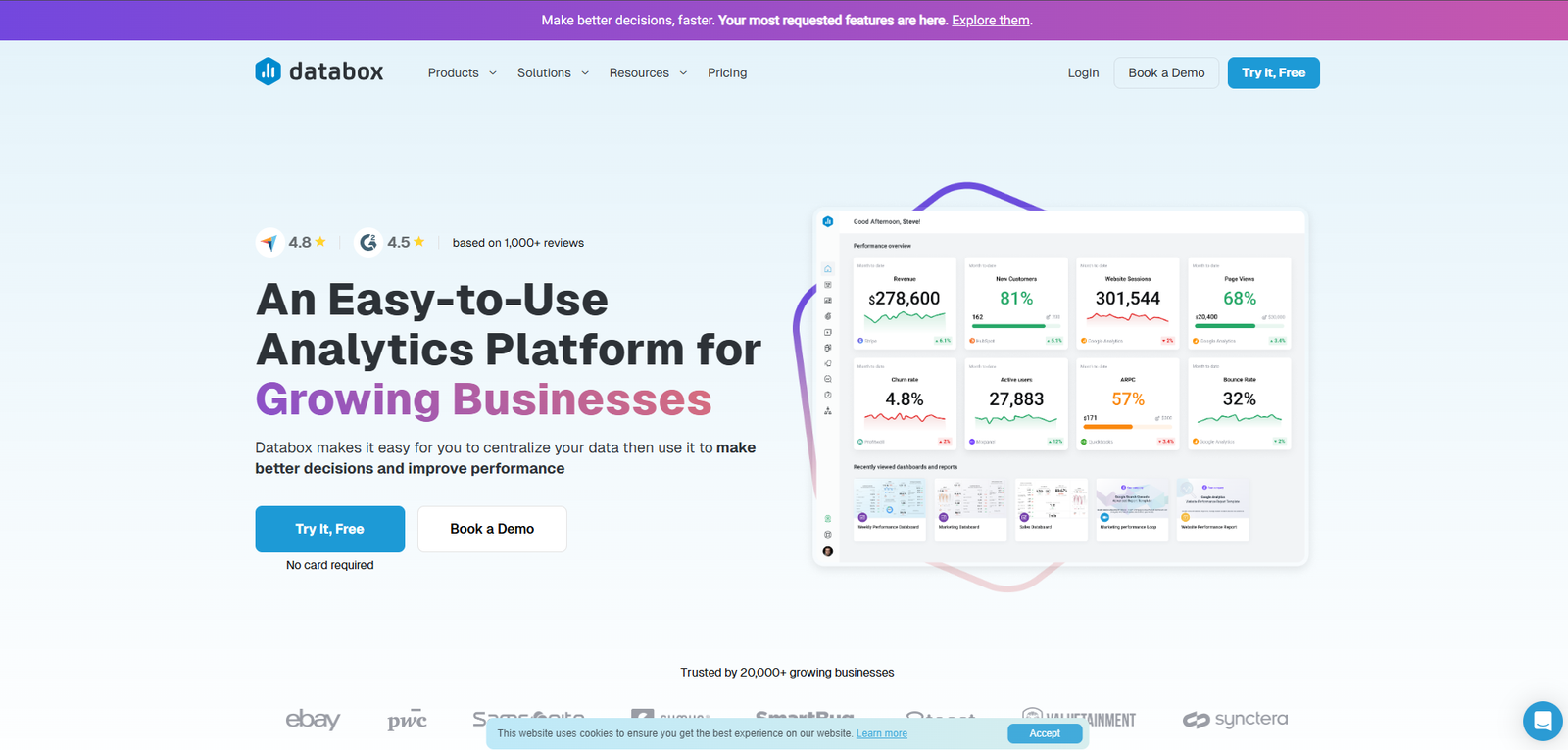 Databox is an analytics tool 