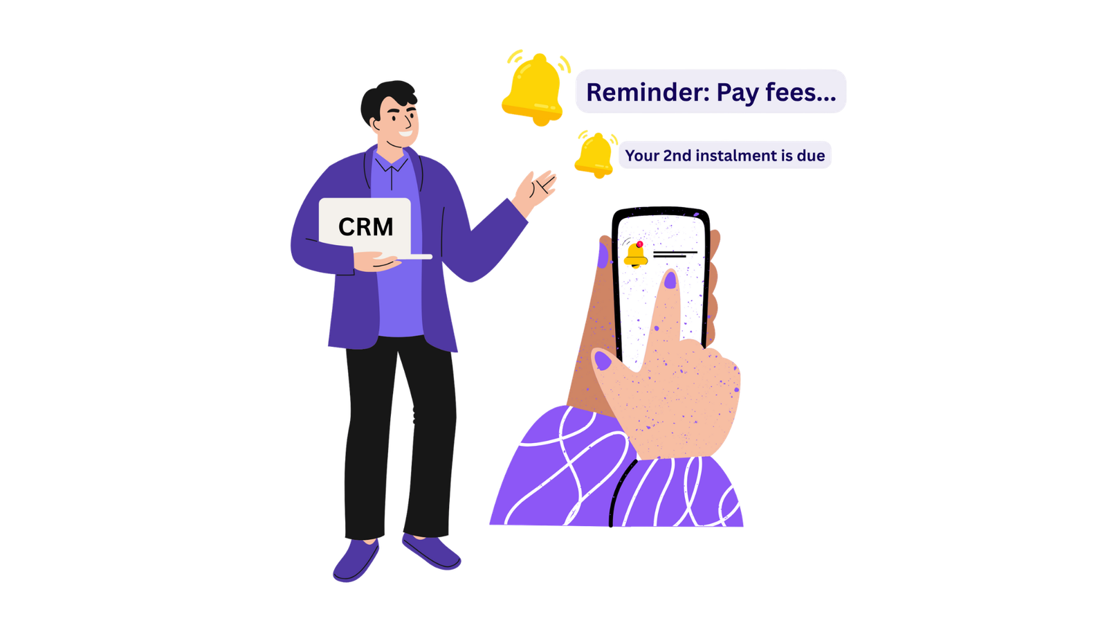 Automate fee reminders CRM
