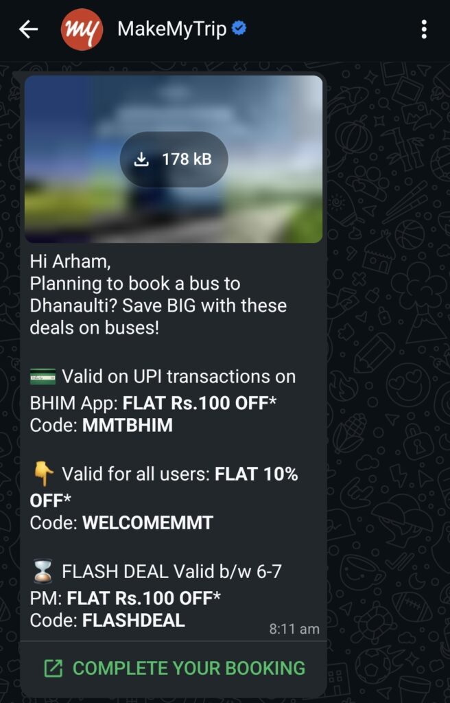 WhatsApp Business API travel: upselling, cross-selling
