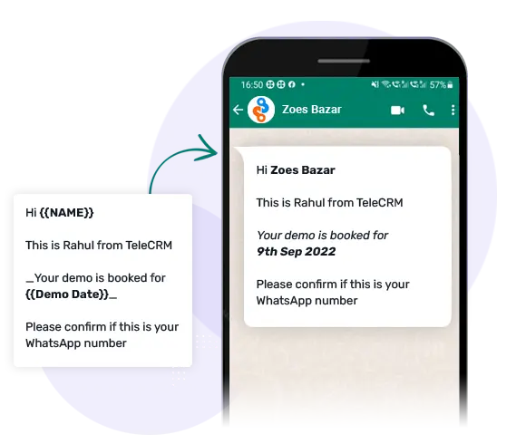 personalised message template 
