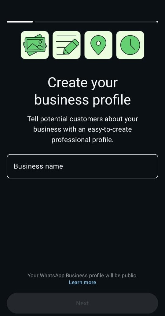 WhatsApp eCommerce Store: Your Complete Guide in 2026 2 Create a WhatsApp Business profile
