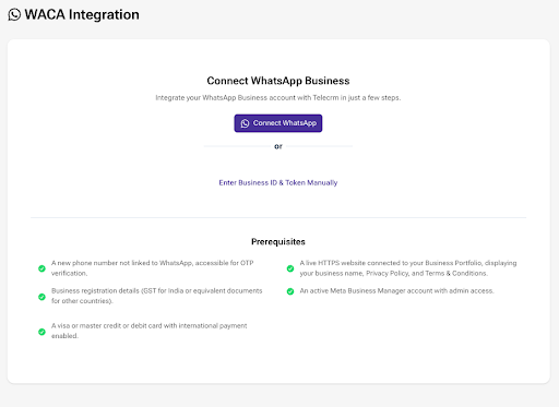 WhatsApp eCommerce Store: Your Complete Guide in 2026 9 Connect WhatsApp with telecrm