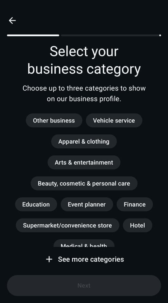 WhatsApp eCommerce Store: Your Complete Guide in 2026 3 Choose your business category